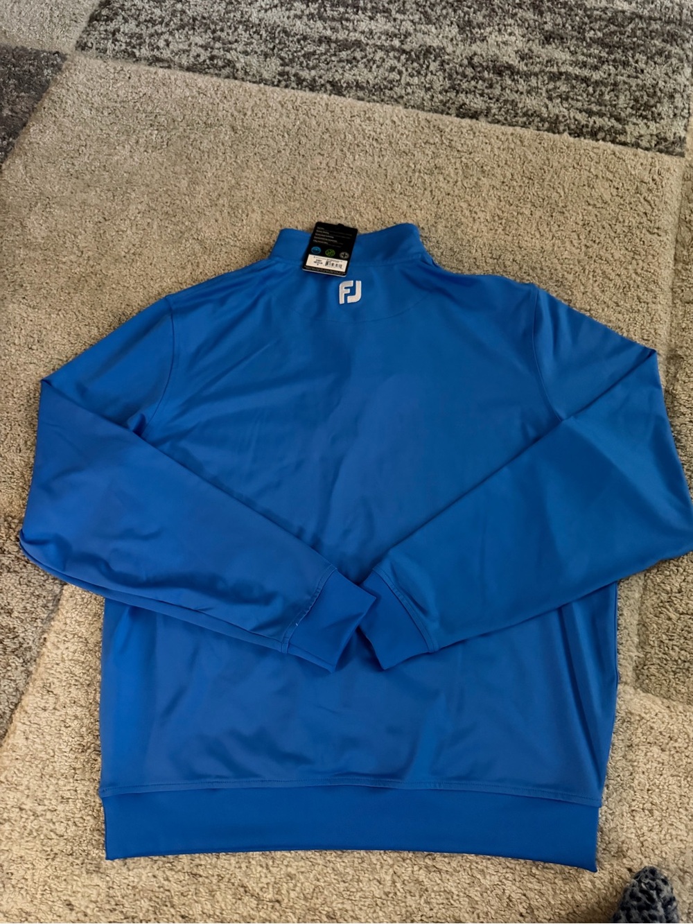 NWT FootJoy Royal Blue and Gray Performance Quarter-Zip Men’s Medium - Picture 2 of 4